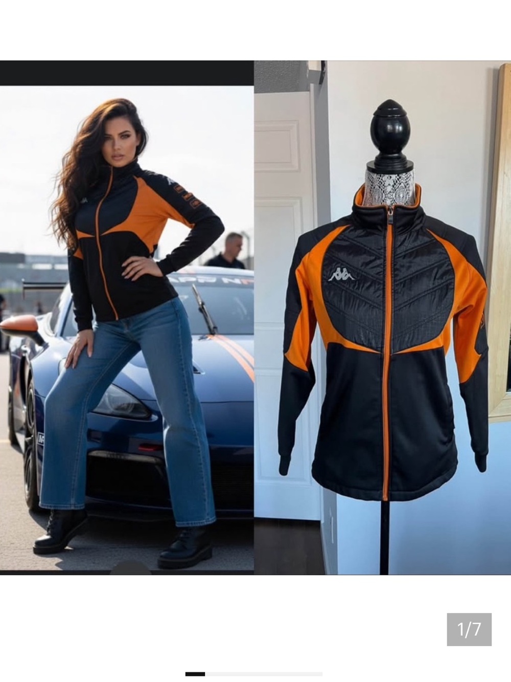 Vintage Kappa Made In Italy Racing Moto Activewear Jacket. Small